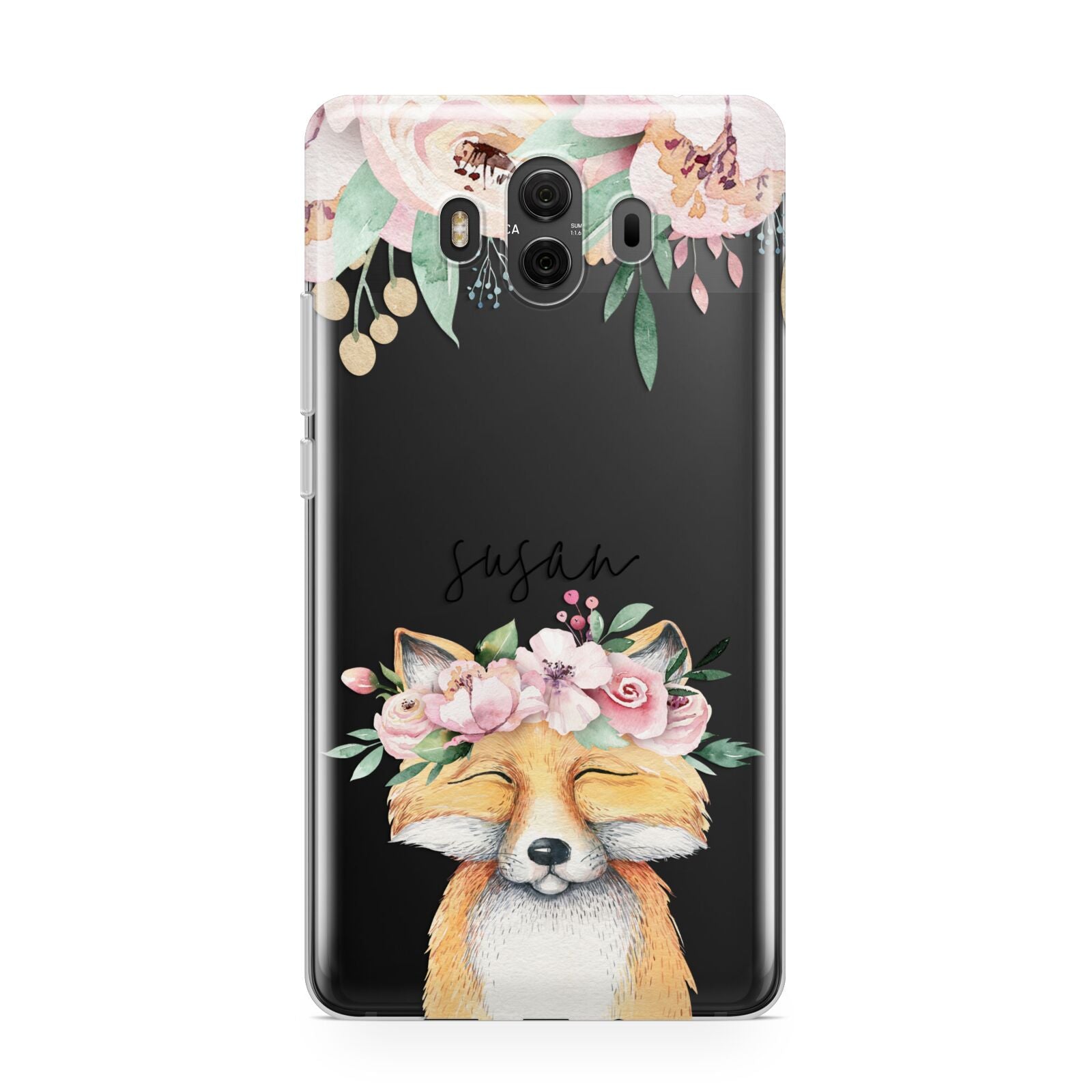 Personalised Fox Huawei Mate 10 Protective Phone Case