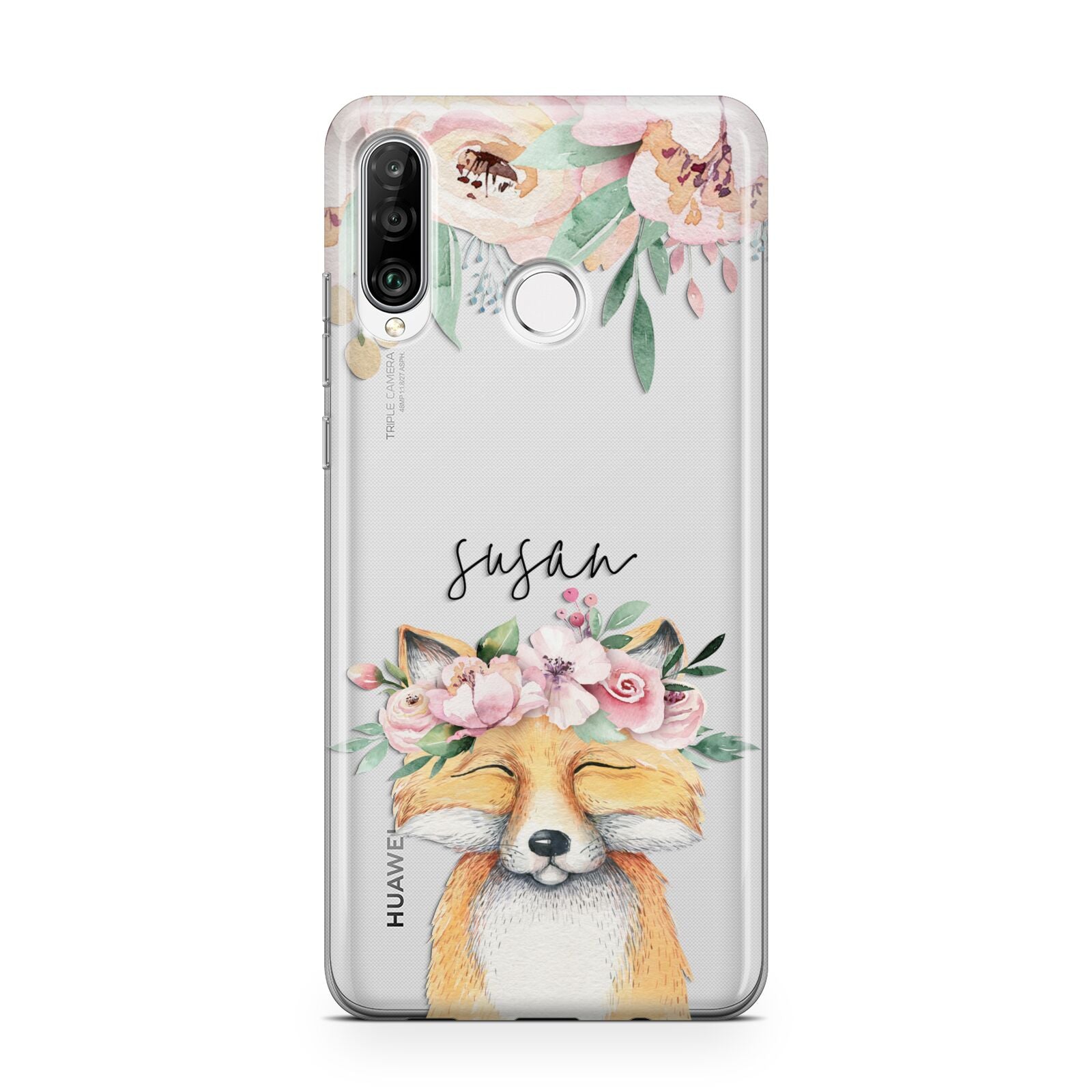 Personalised Fox Huawei P30 Lite Phone Case