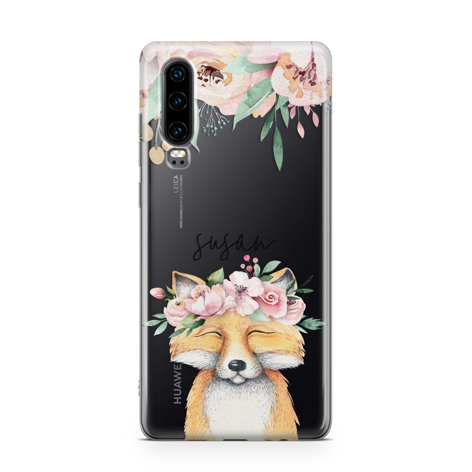 Personalised Fox Huawei P30 Phone Case