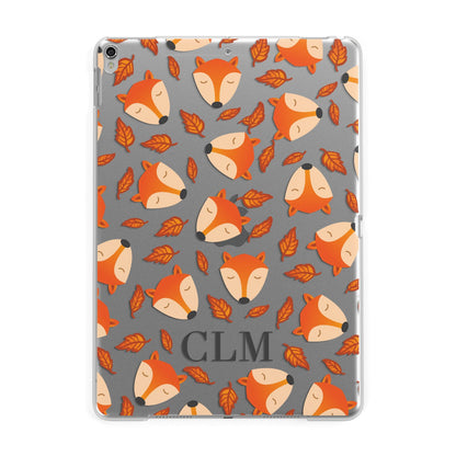 Personalised Fox Initials Apple iPad Silver Case