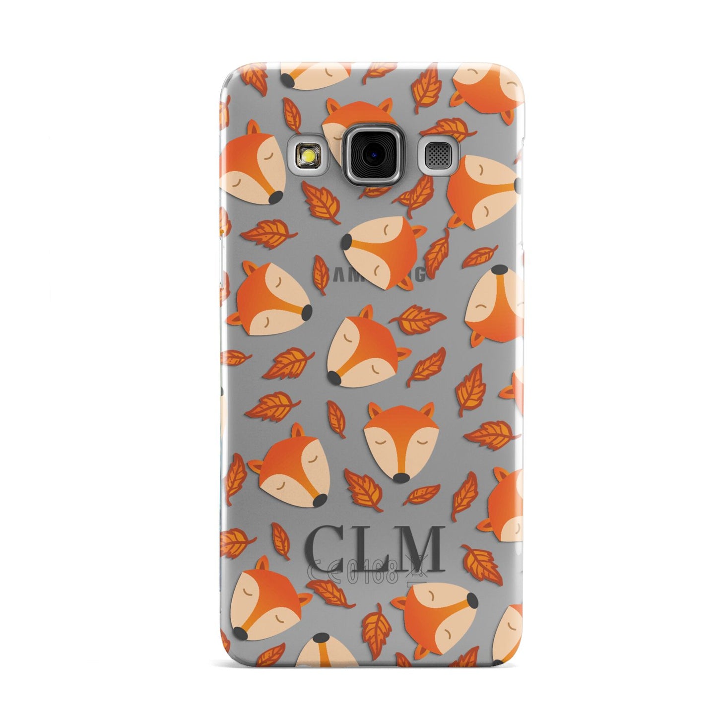 Personalised Fox Initials Samsung Galaxy A3 Case