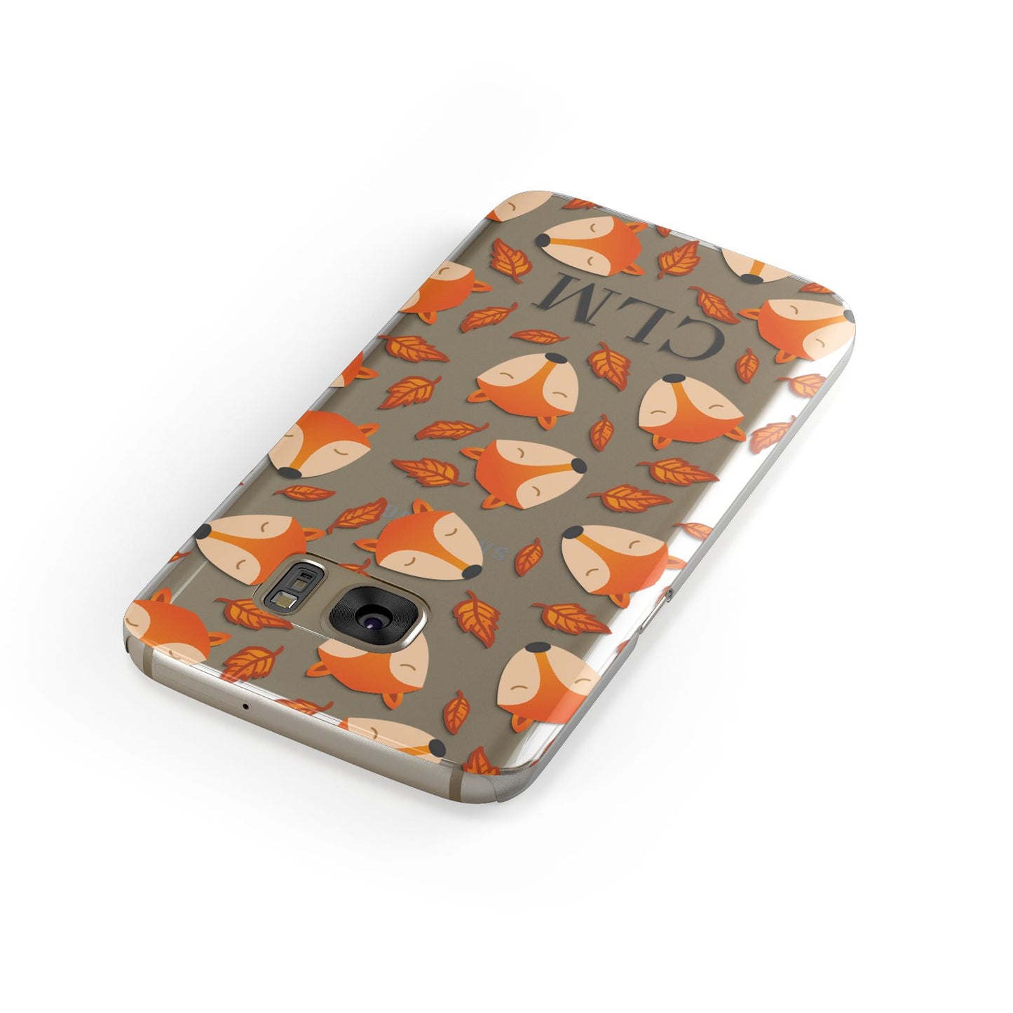 Personalised Fox Initials Samsung Galaxy Case Front Close Up