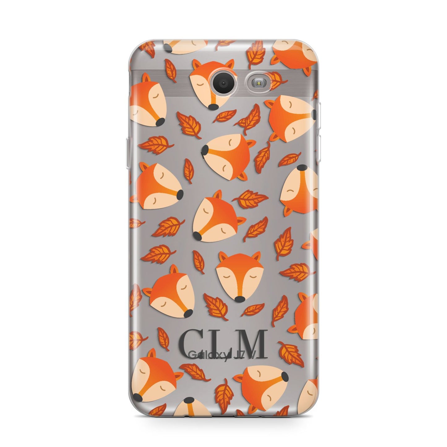 Personalised Fox Initials Samsung Galaxy J7 2017 Case