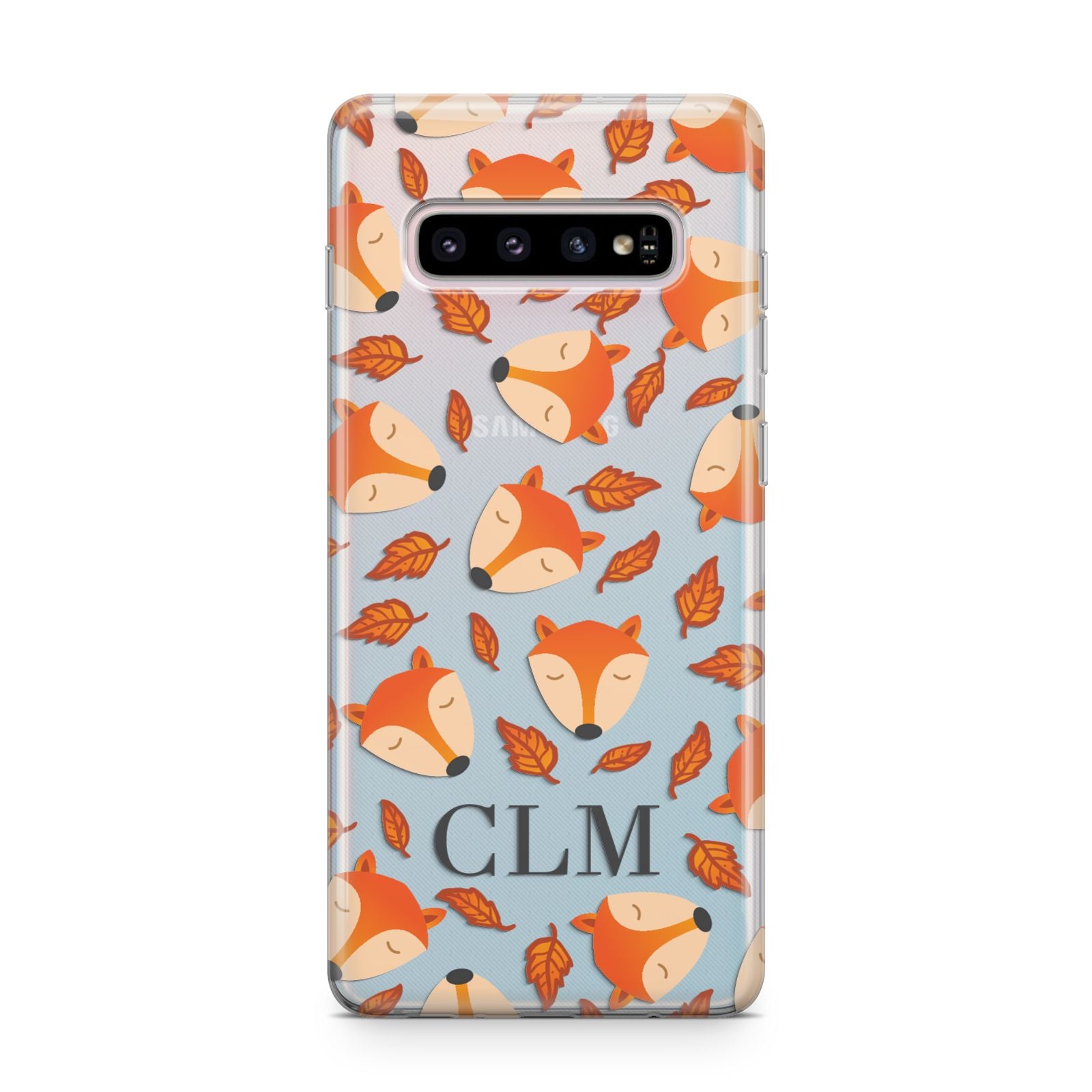 Personalised Fox Initials Samsung Galaxy S10 Plus Case