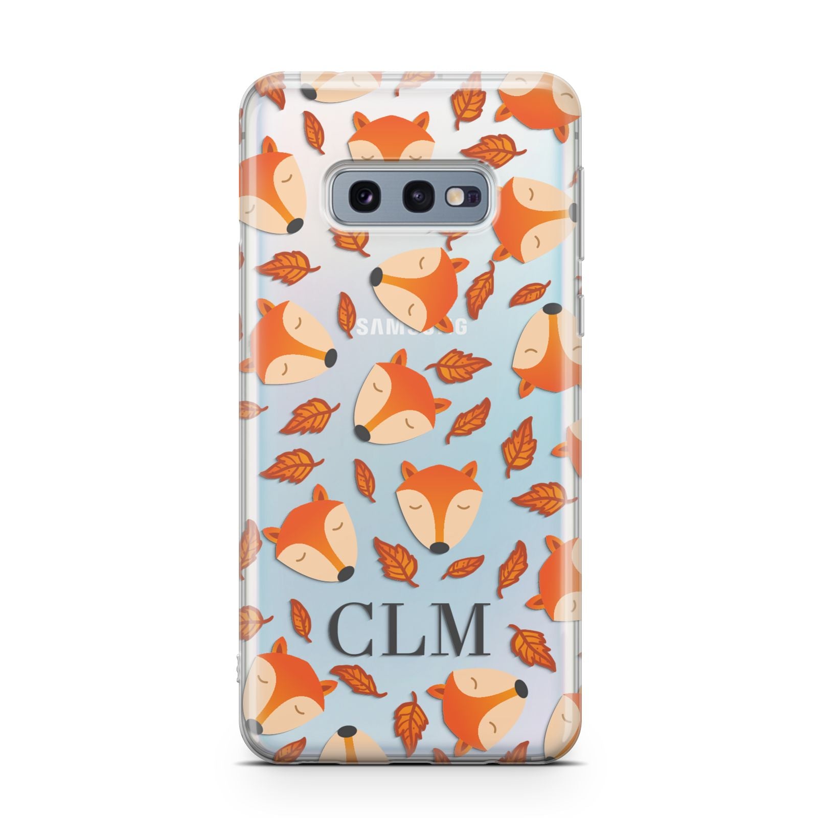 Personalised Fox Initials Samsung Galaxy S10E Case