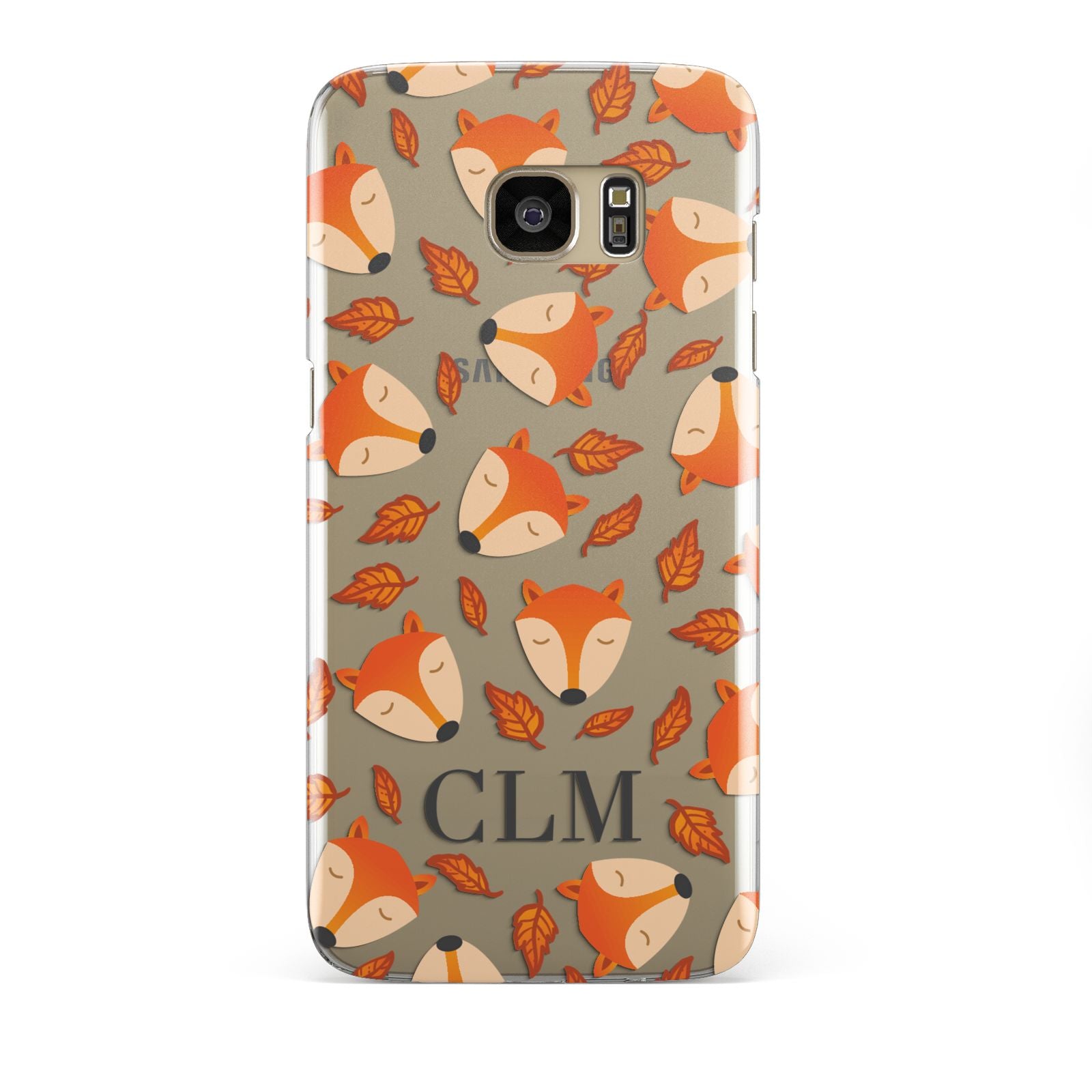 Personalised Fox Initials Samsung Galaxy S7 Edge Case