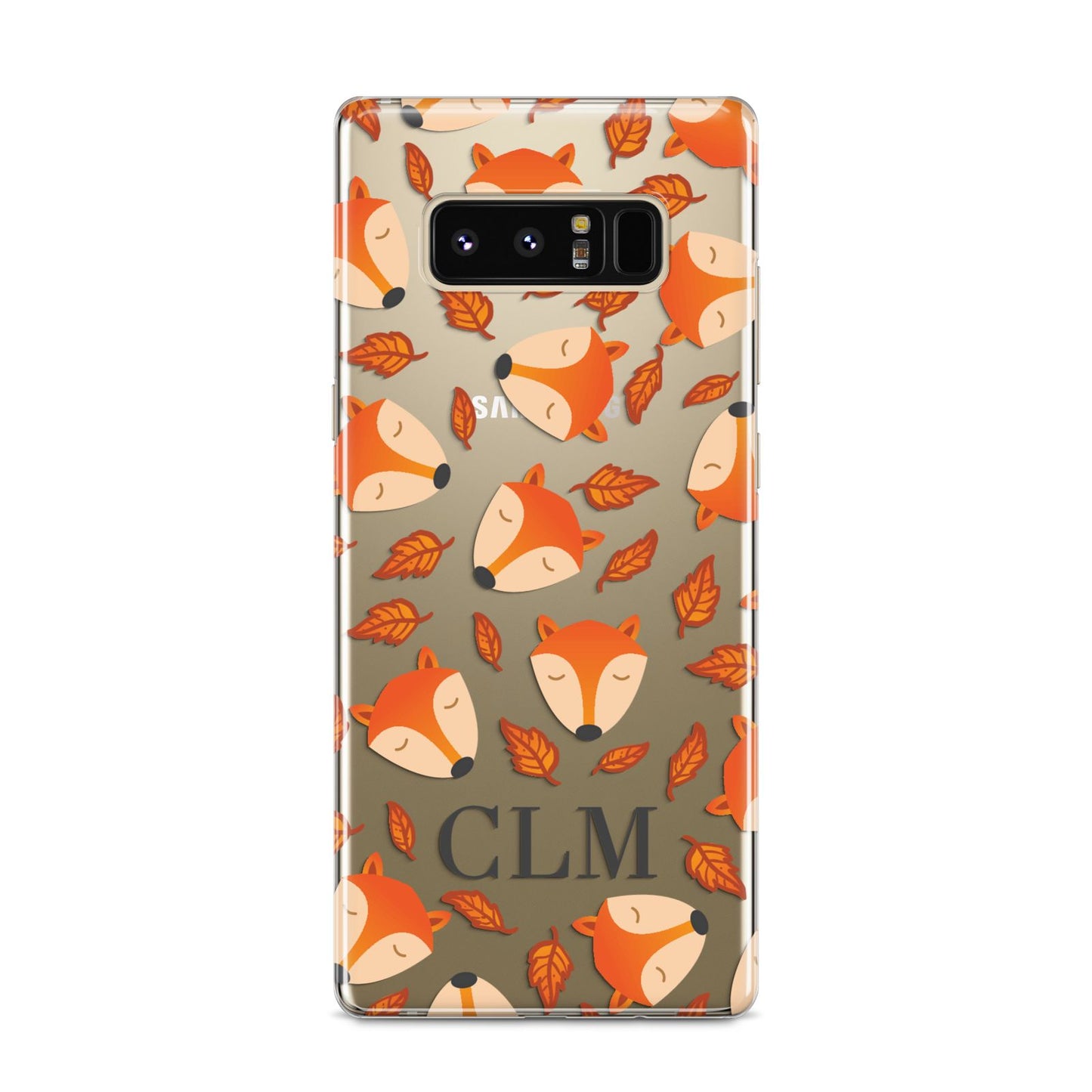 Personalised Fox Initials Samsung Galaxy S8 Case