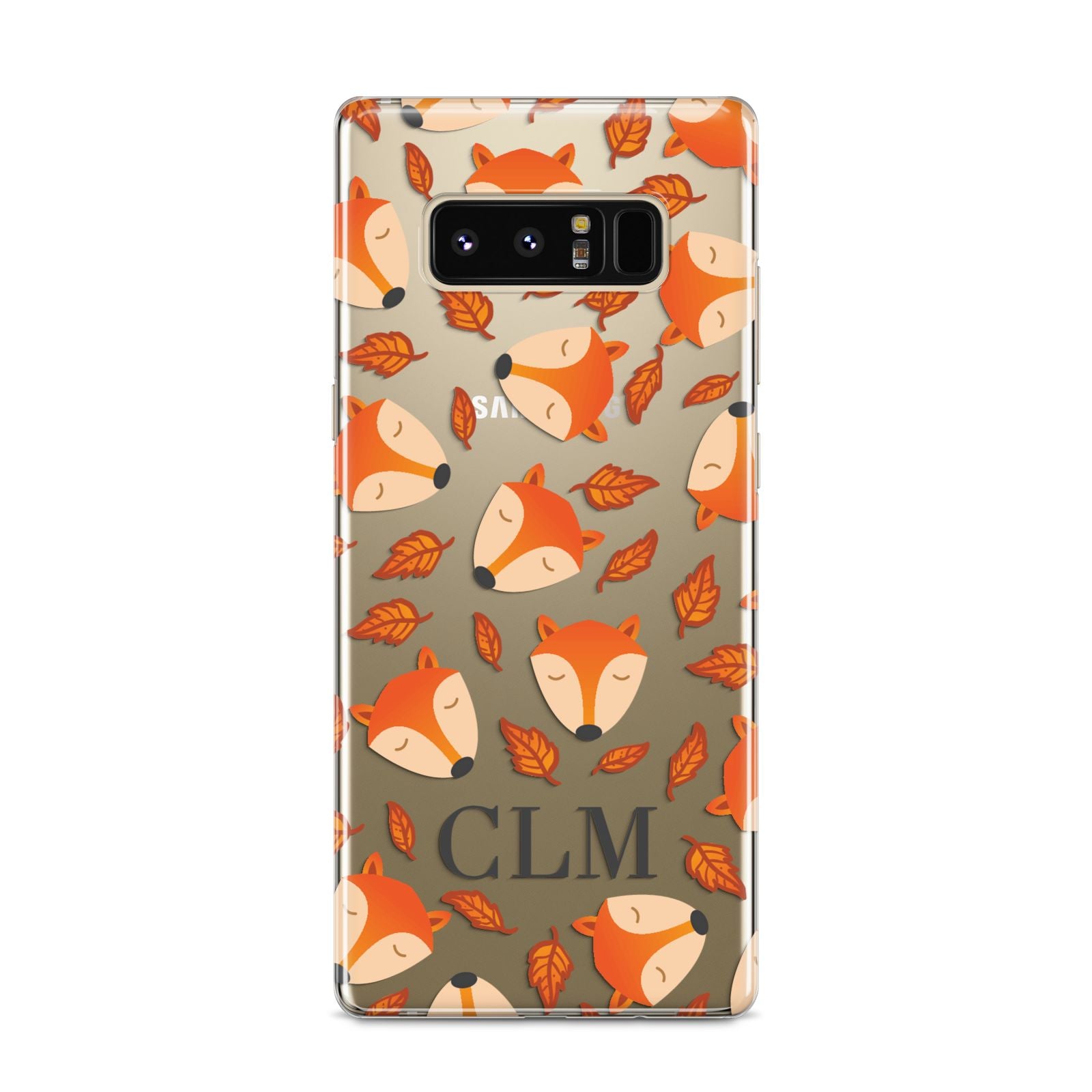 Personalised Fox Initials Samsung Galaxy S8 Case