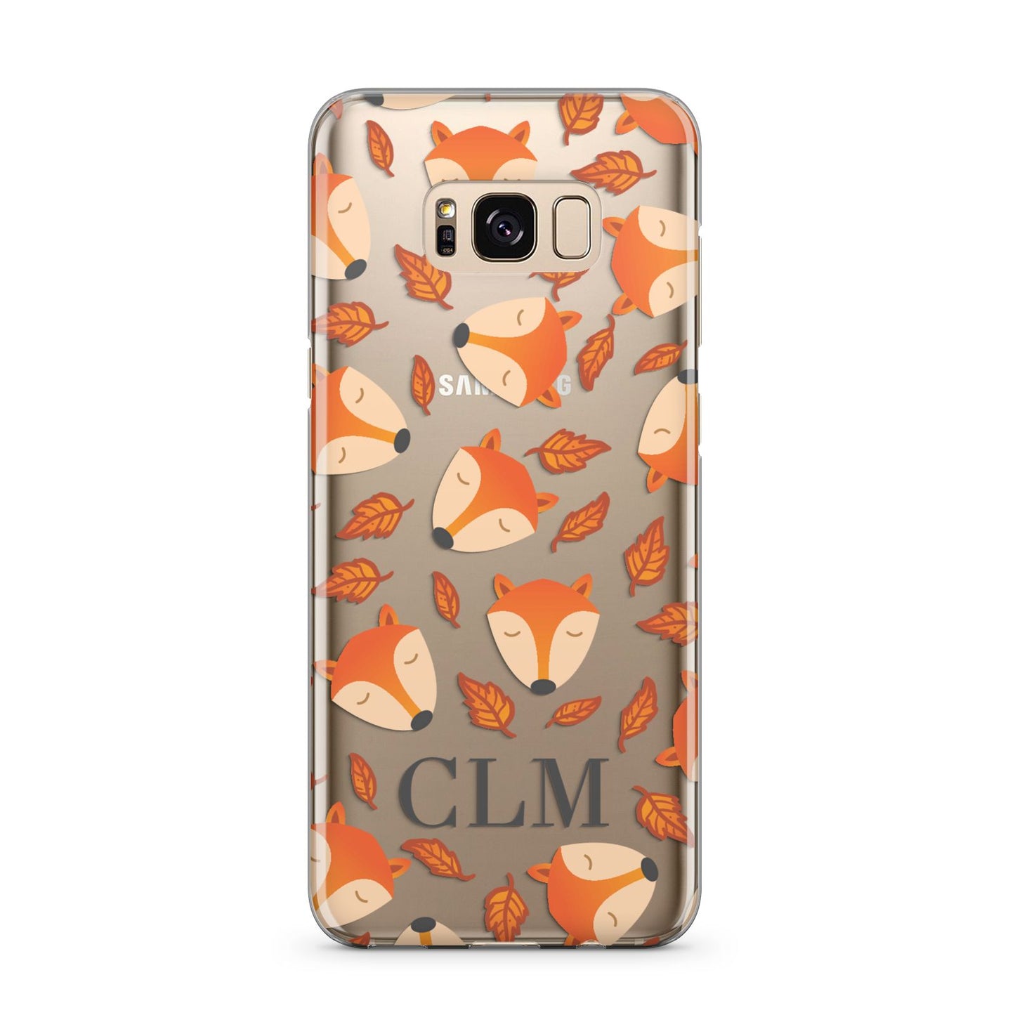 Personalised Fox Initials Samsung Galaxy S8 Plus Case