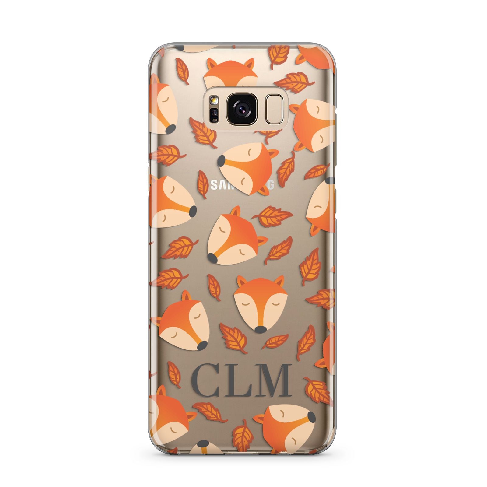 Personalised Fox Initials Samsung Galaxy S8 Plus Case