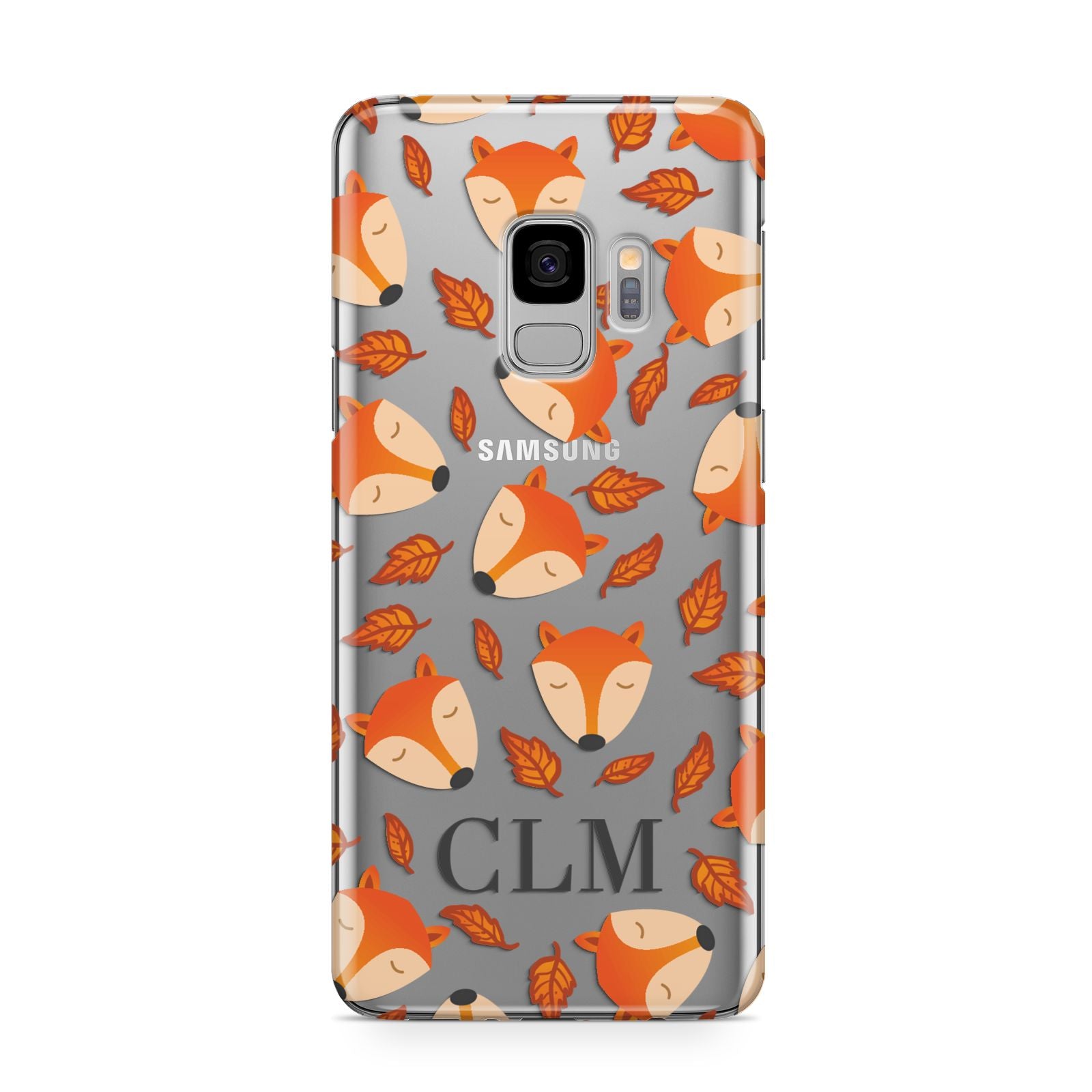 Personalised Fox Initials Samsung Galaxy S9 Case