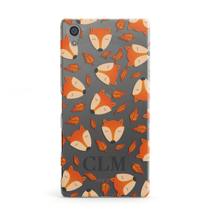 Personalised Fox Initials Sony Xperia Case