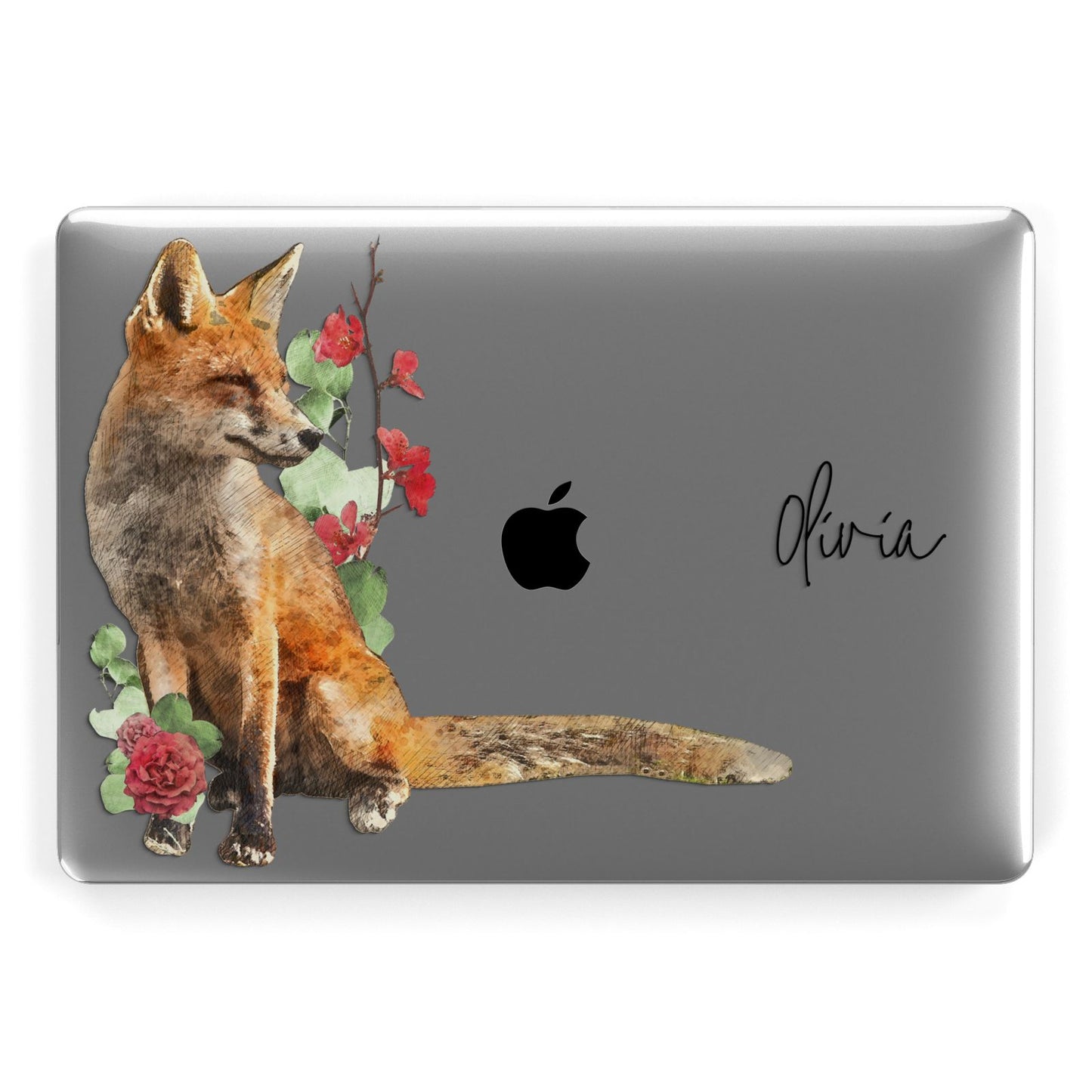 Personalised Fox Name Apple MacBook Case