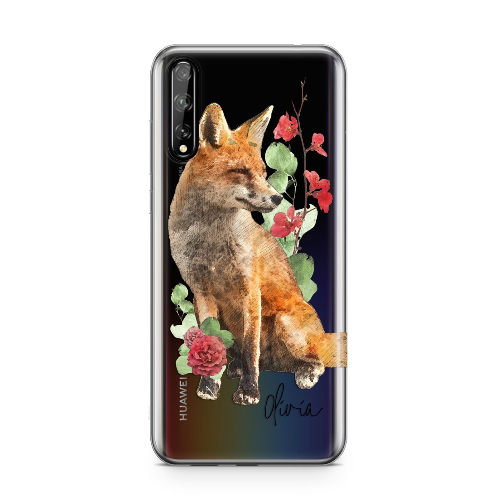 Personalised Fox Name Huawei Enjoy 10s Phone Case