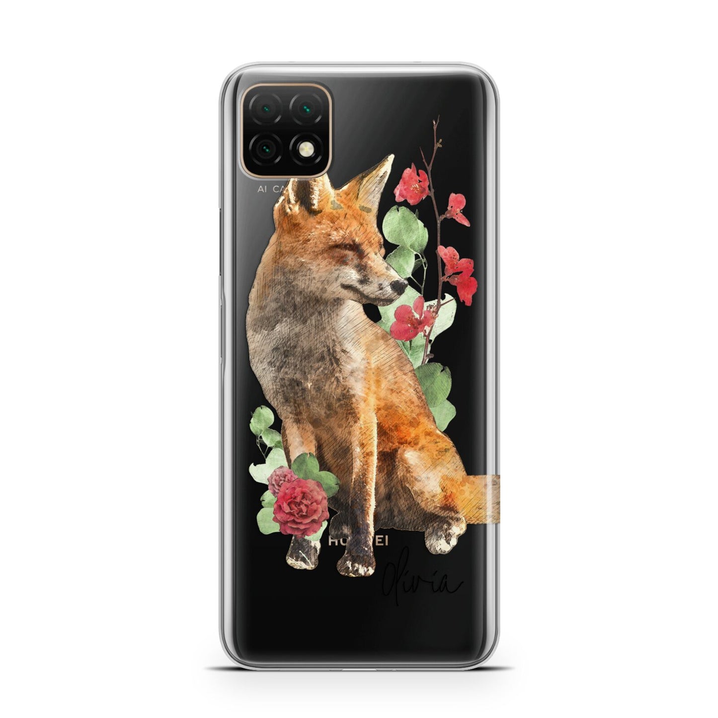 Personalised Fox Name Huawei Enjoy 20 Phone Case