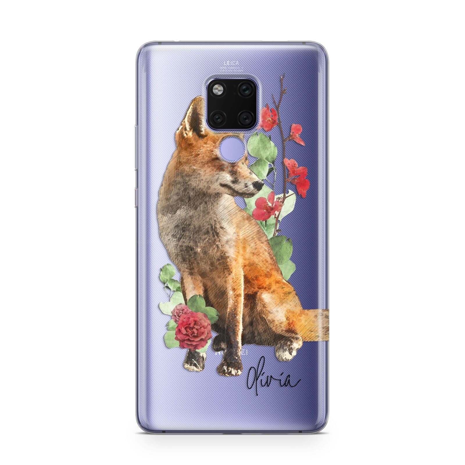 Personalised Fox Name Huawei Mate 20X Phone Case