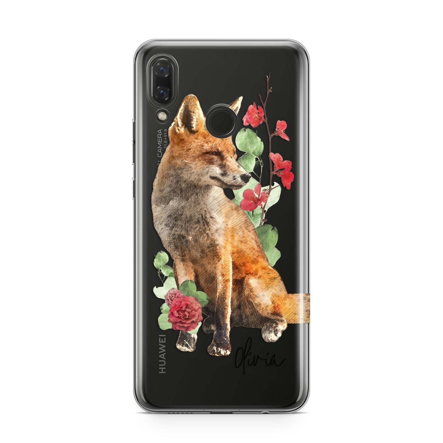 Personalised Fox Name Huawei Nova 3 Phone Case