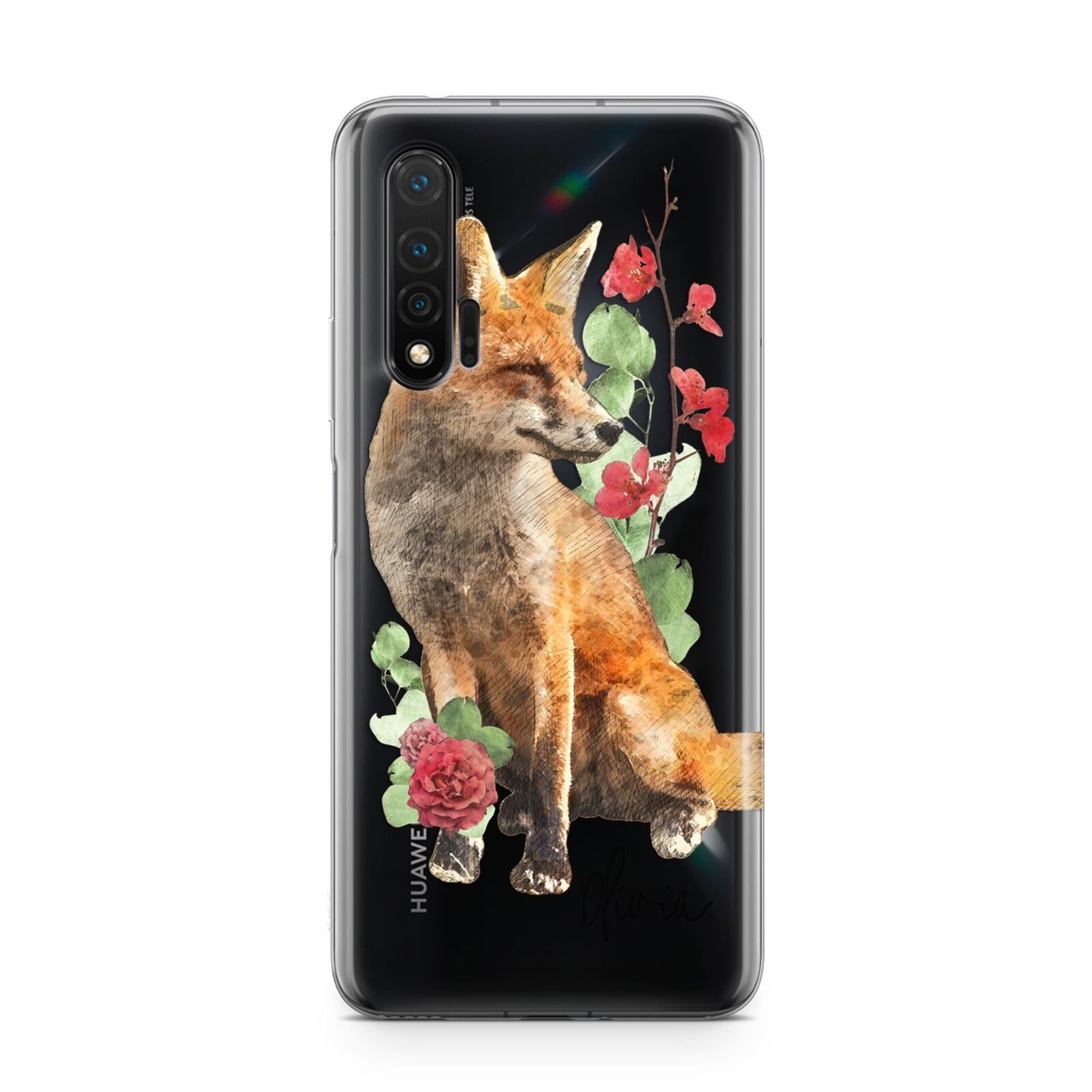 Personalised Fox Name Huawei Nova 6 Phone Case