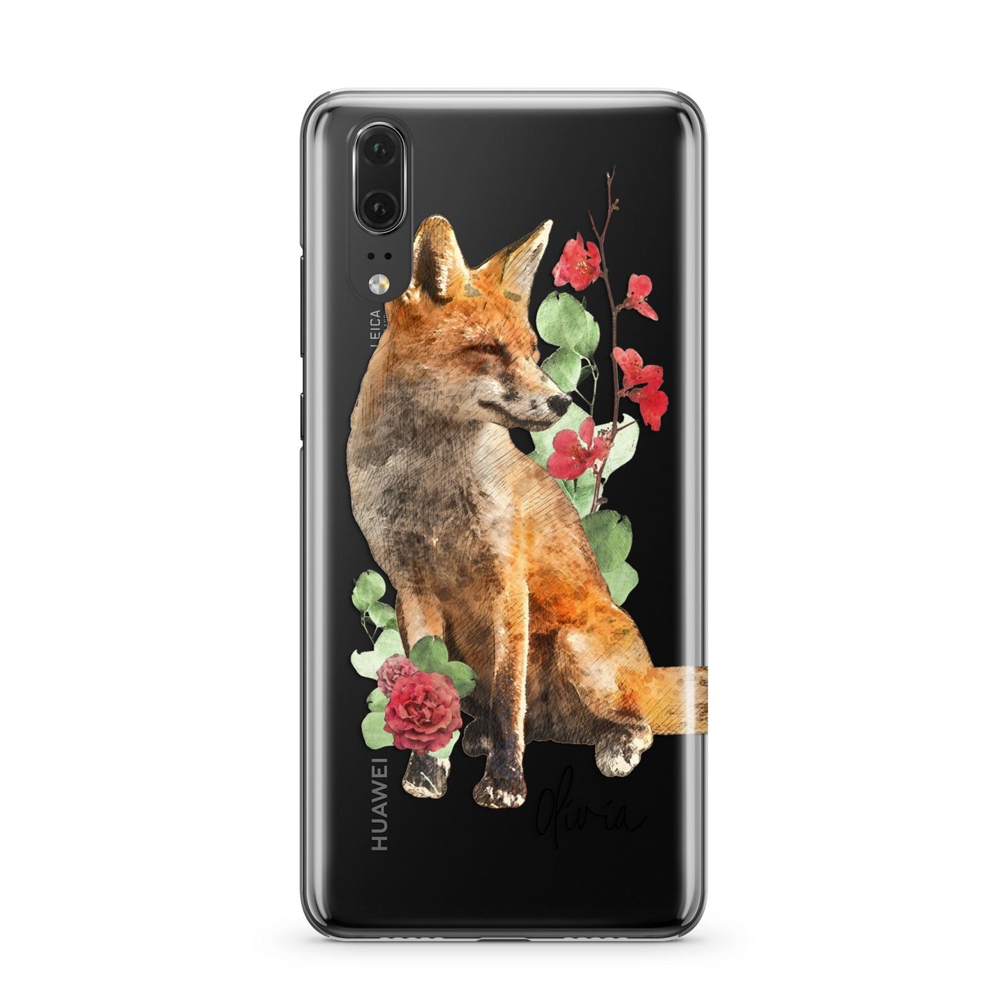 Personalised Fox Name Huawei P20 Phone Case