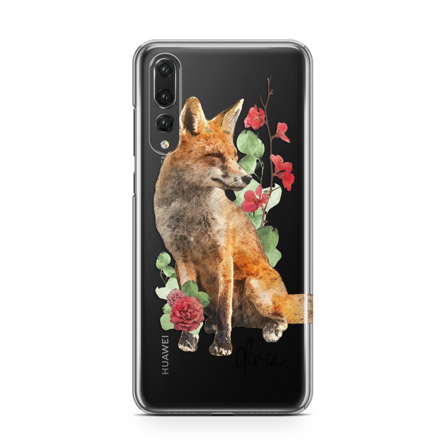 Personalised Fox Name Huawei P20 Pro Phone Case