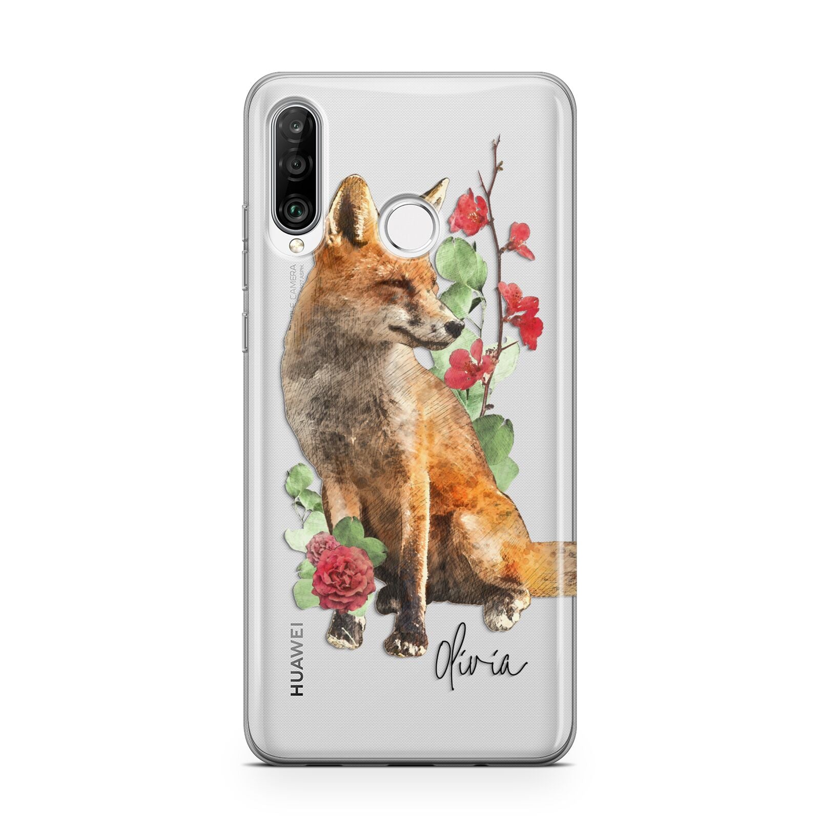 Personalised Fox Name Huawei P30 Lite Phone Case