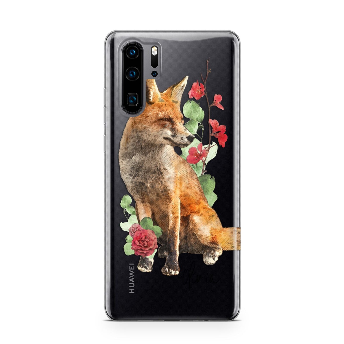 Personalised Fox Name Huawei P30 Pro Phone Case