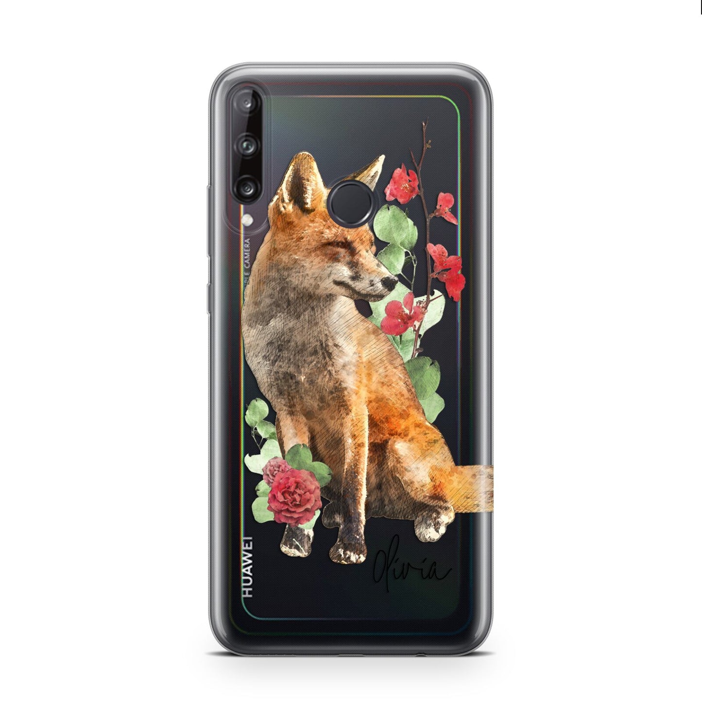 Personalised Fox Name Huawei P40 Lite E Phone Case