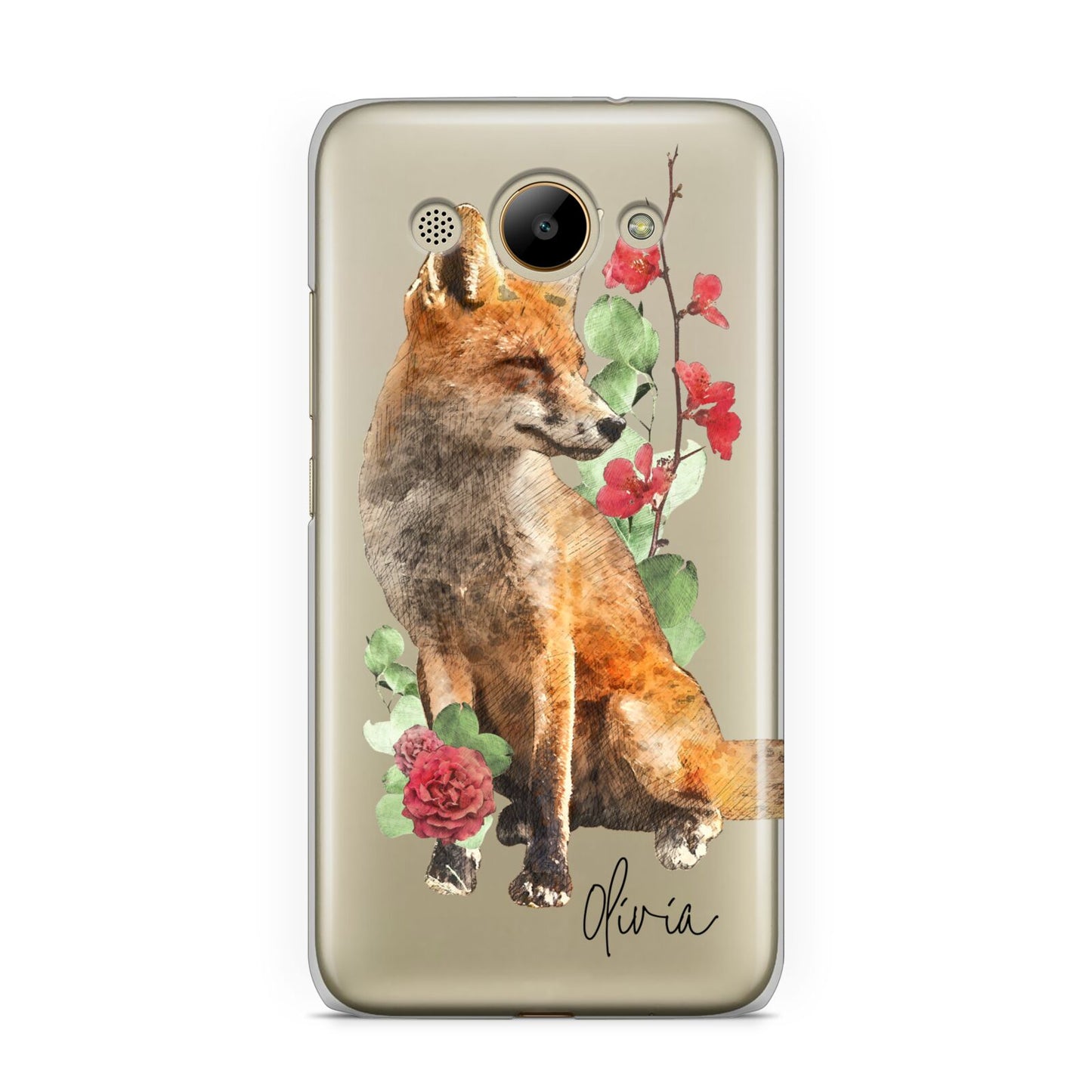 Personalised Fox Name Huawei Y3 2017