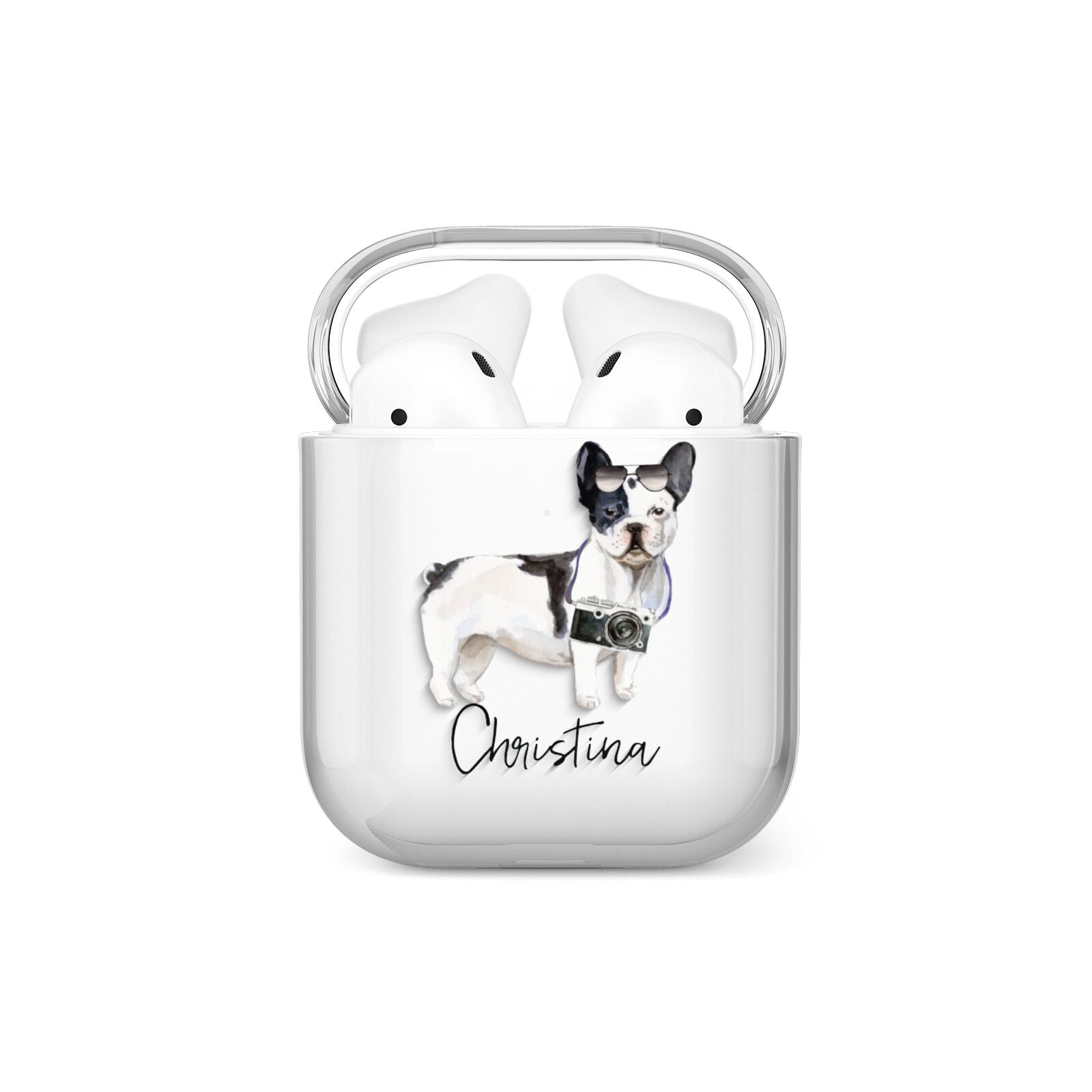 Personalised French Bulldog AirPods Case