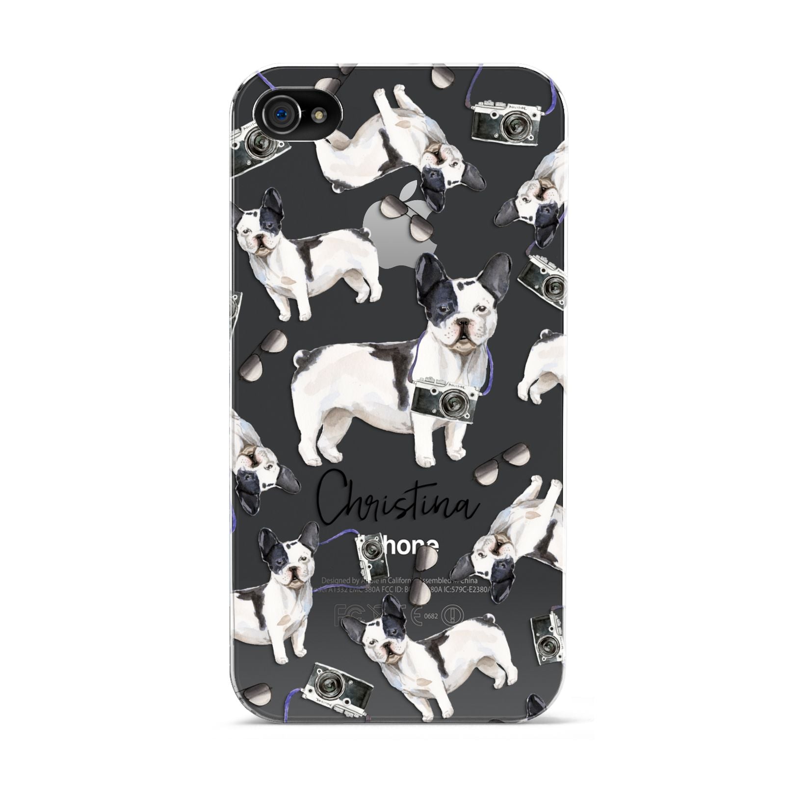 Personalised French Bulldog Apple iPhone 4s Case
