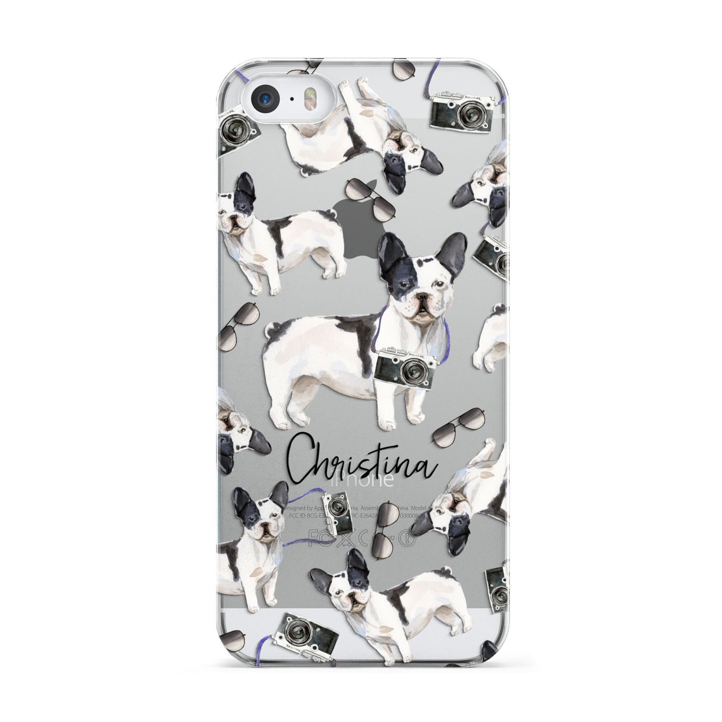 Personalised French Bulldog Apple iPhone 5 Case