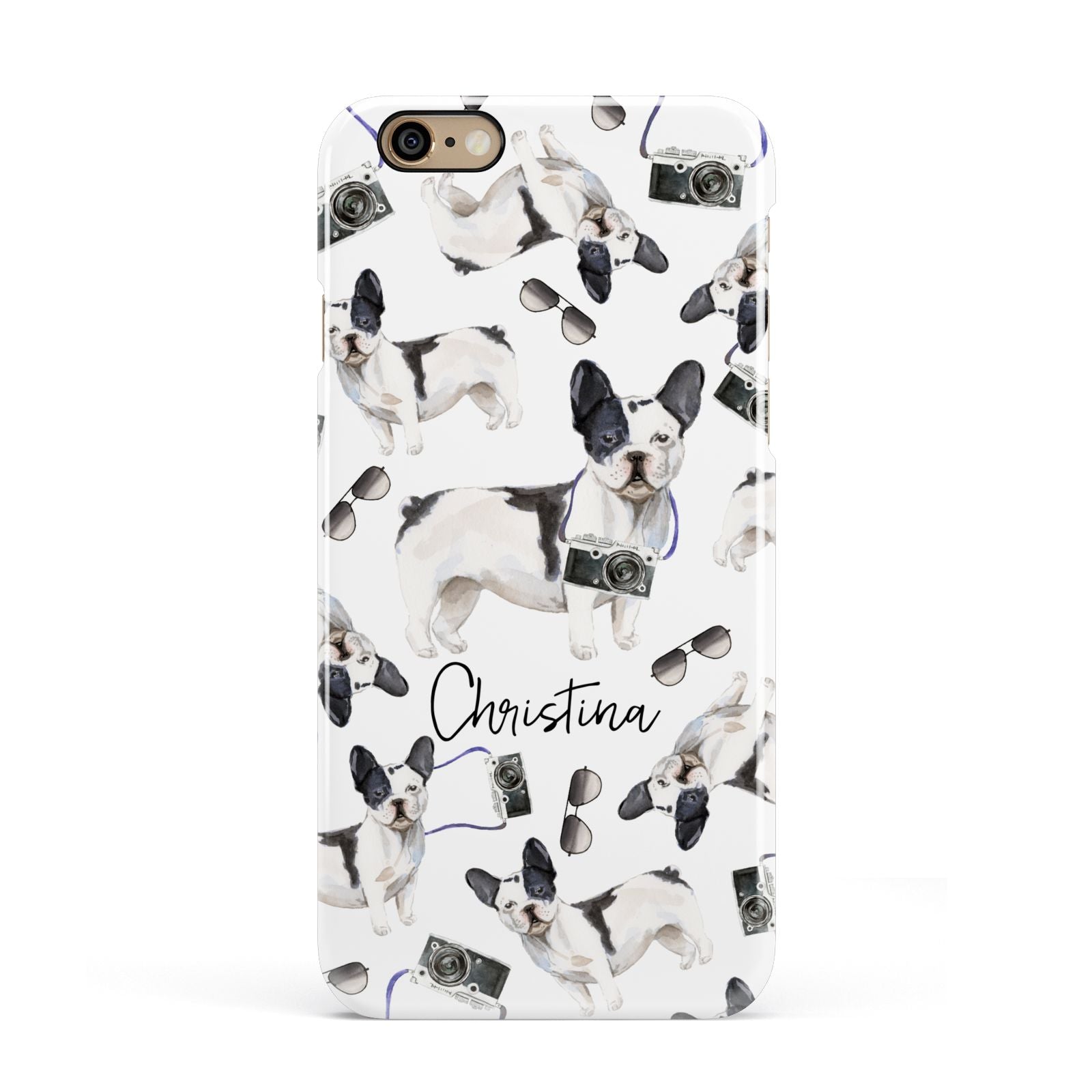 Personalised French Bulldog Apple iPhone 6 3D Snap Case