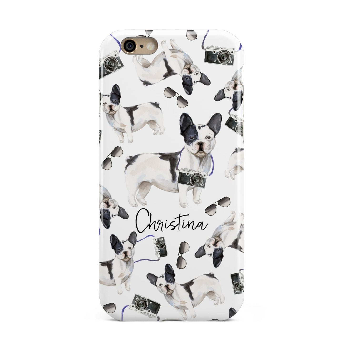 Personalised French Bulldog Apple iPhone 6 3D Tough Case