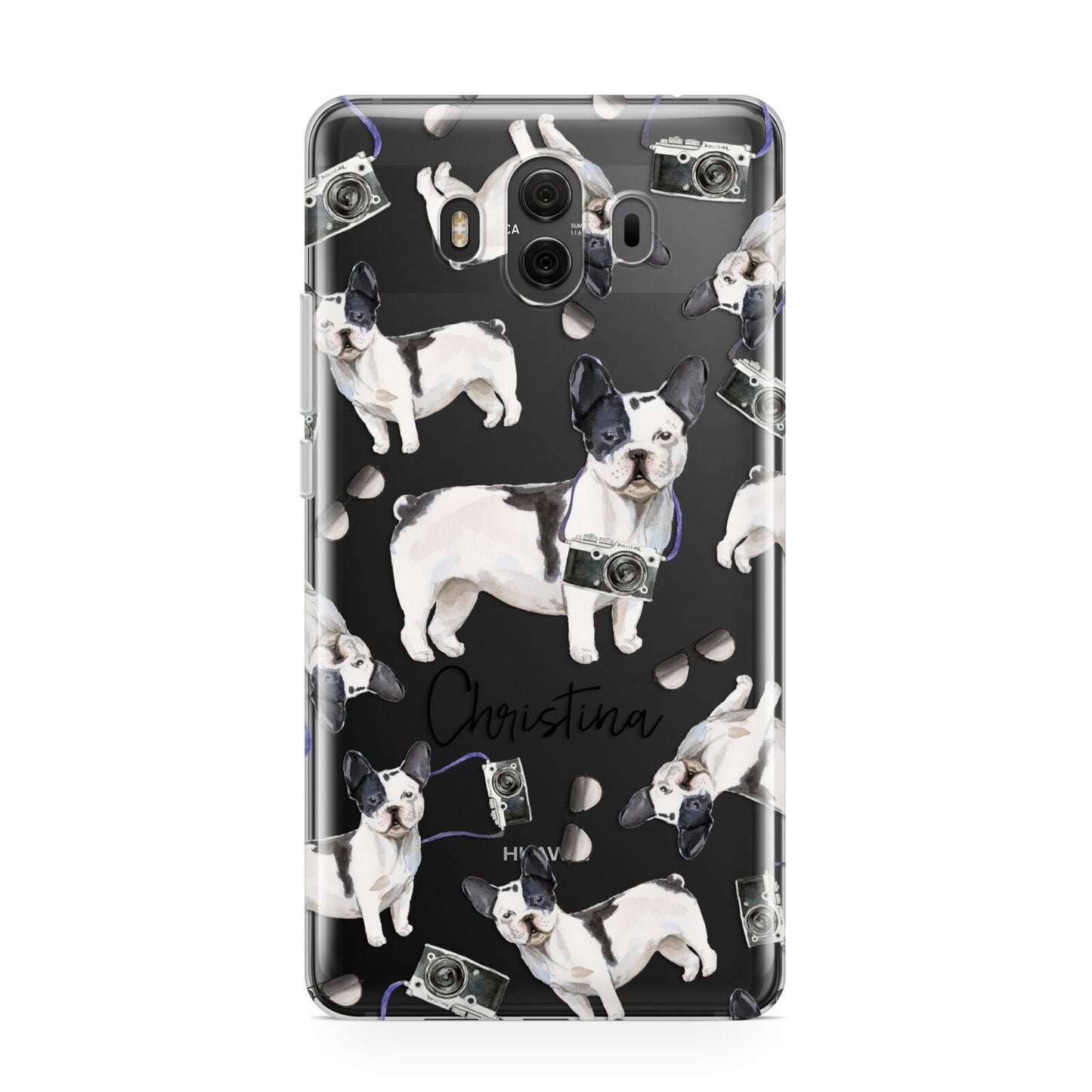 Personalised French Bulldog Huawei Mate 10 Protective Phone Case