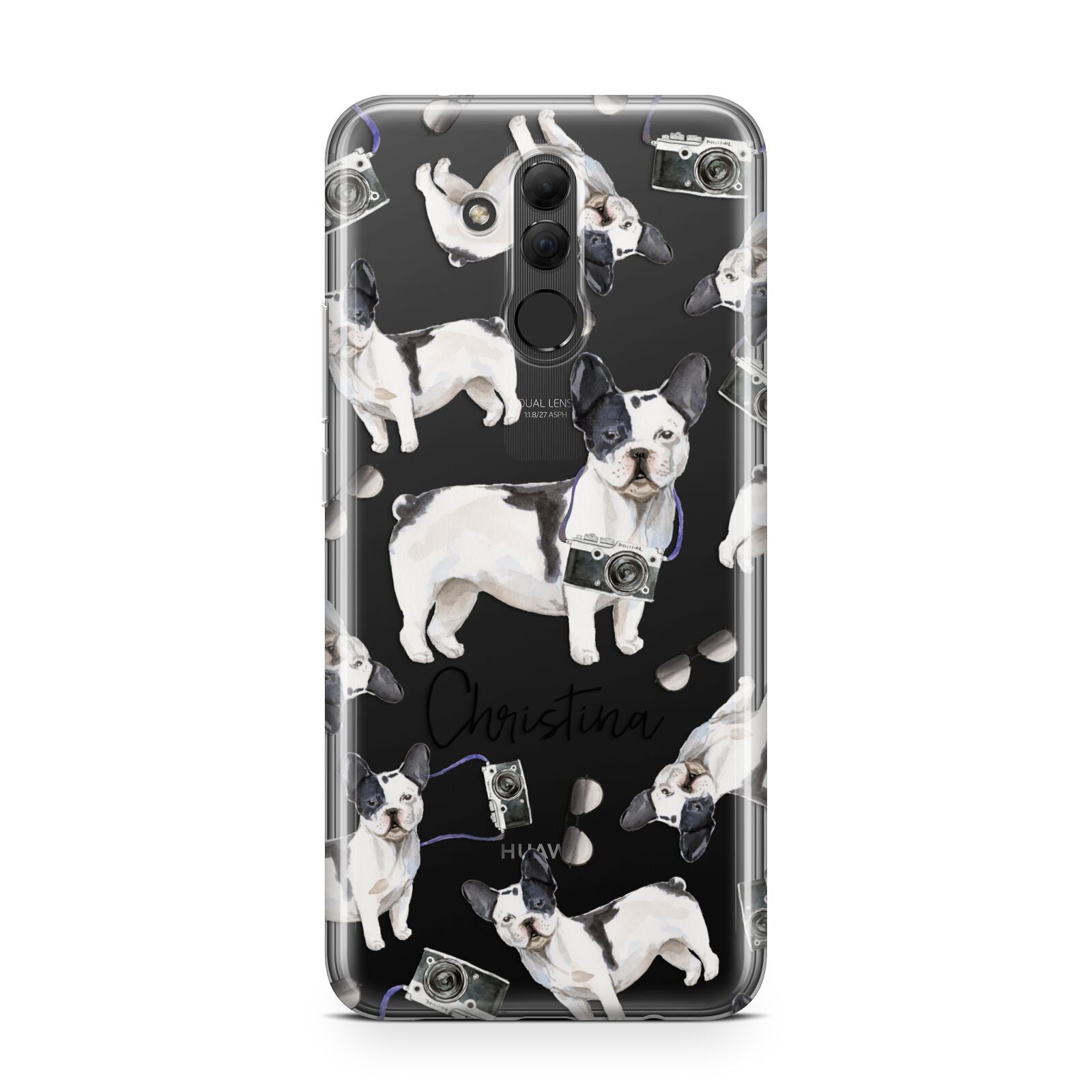 Personalised French Bulldog Huawei Mate 20 Lite