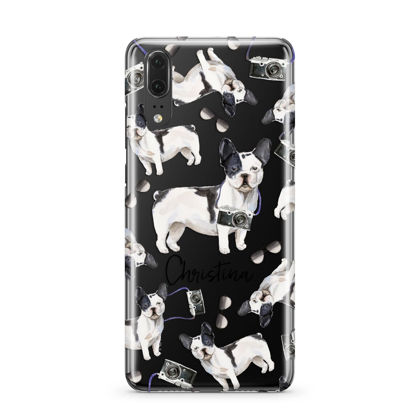 Personalised French Bulldog Huawei P20 Phone Case