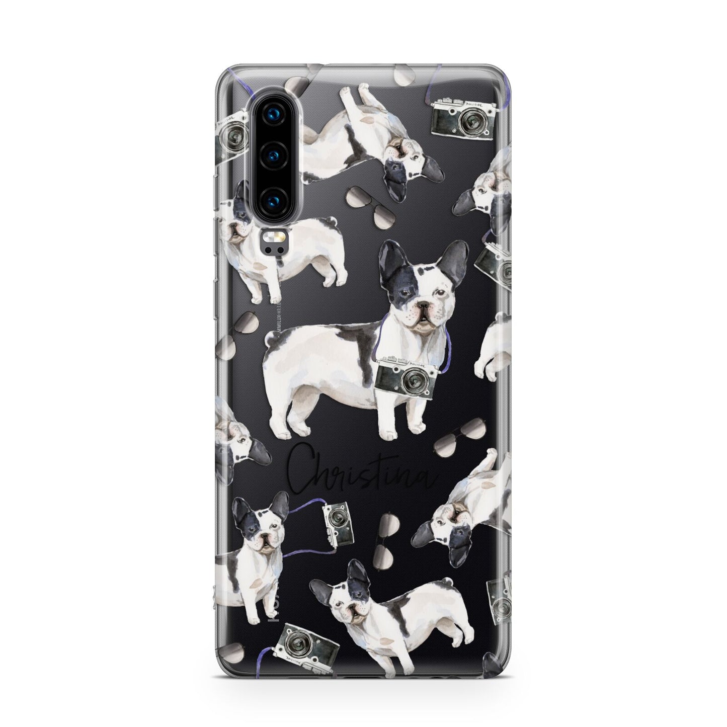 Personalised French Bulldog Huawei P30 Phone Case