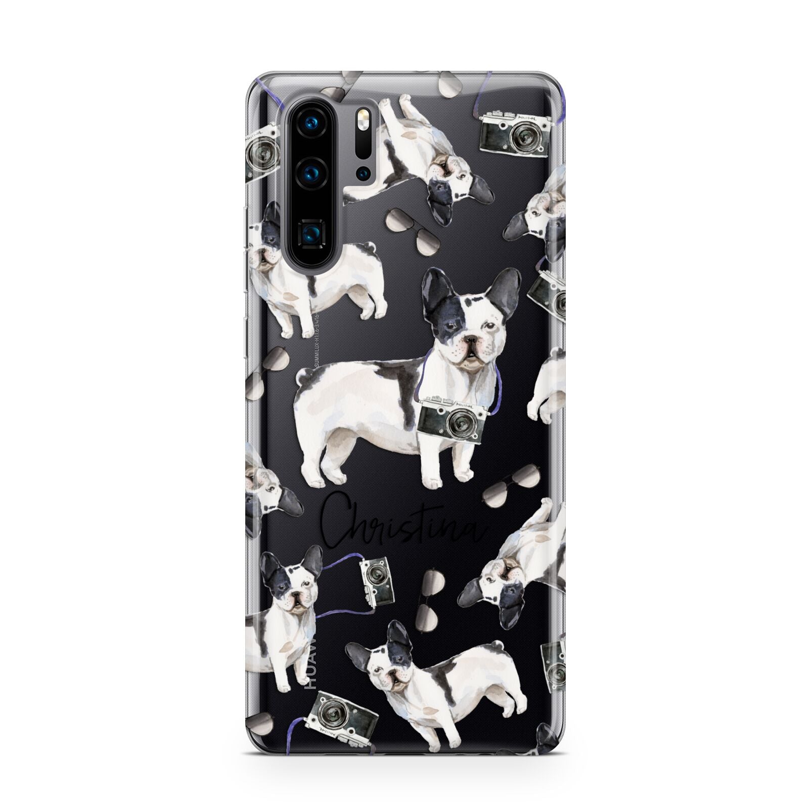 Personalised French Bulldog Huawei P30 Pro Phone Case