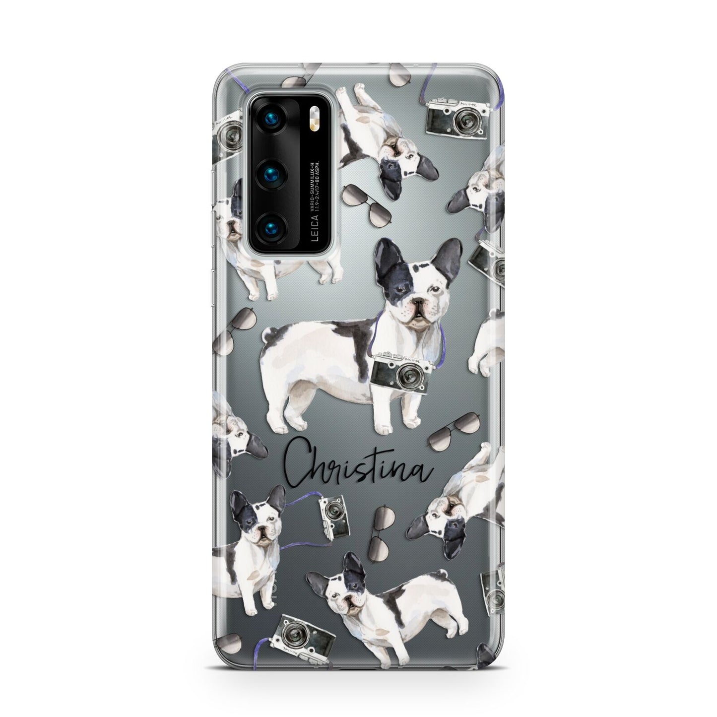 Personalised French Bulldog Huawei P40 Phone Case