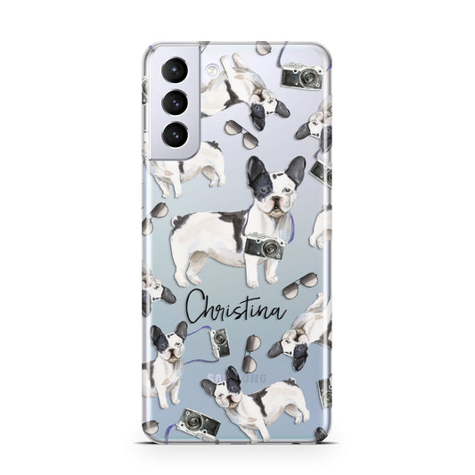 Personalised French Bulldog Samsung S21 Plus Phone Case