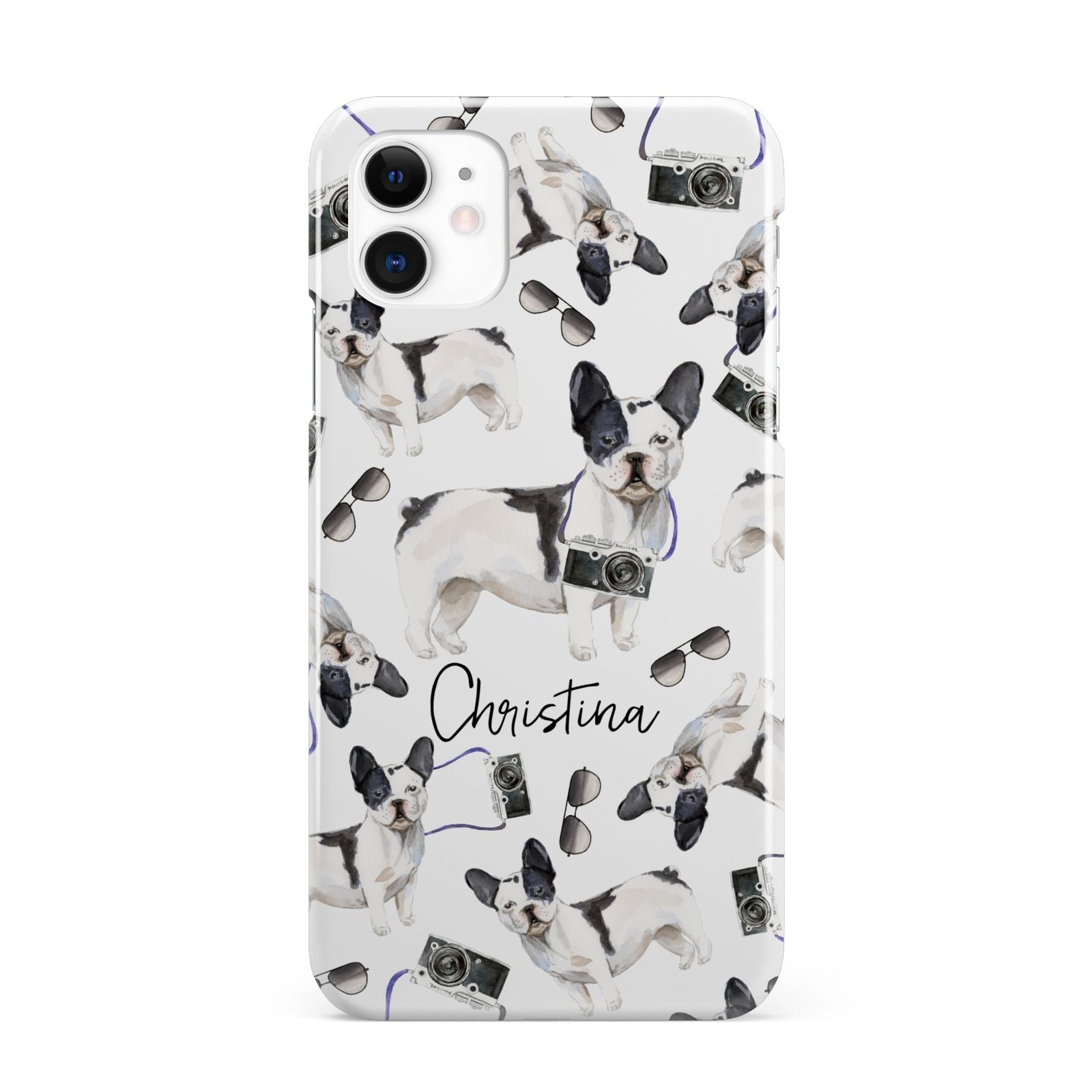 Personalised French Bulldog iPhone 11 3D Snap Case
