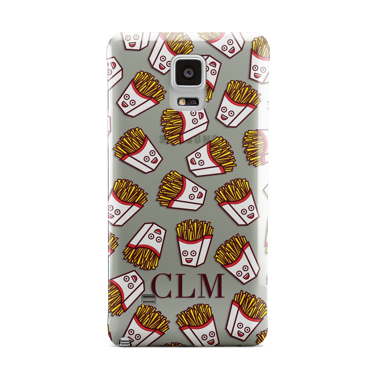 Personalised Fries Initials Clear Samsung Galaxy Note 4 Case