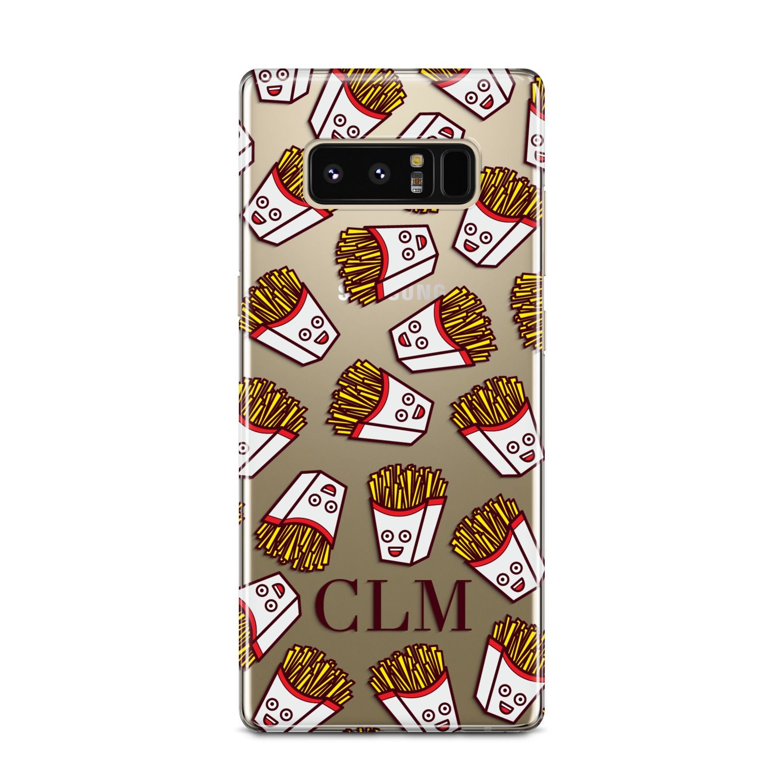 Personalised Fries Initials Clear Samsung Galaxy Note 8 Case