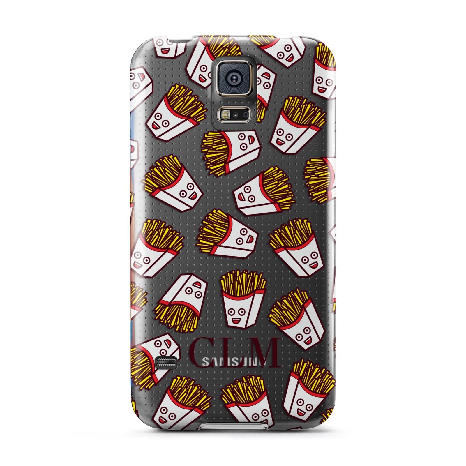 Personalised Fries Initials Clear Samsung Galaxy S5 Case