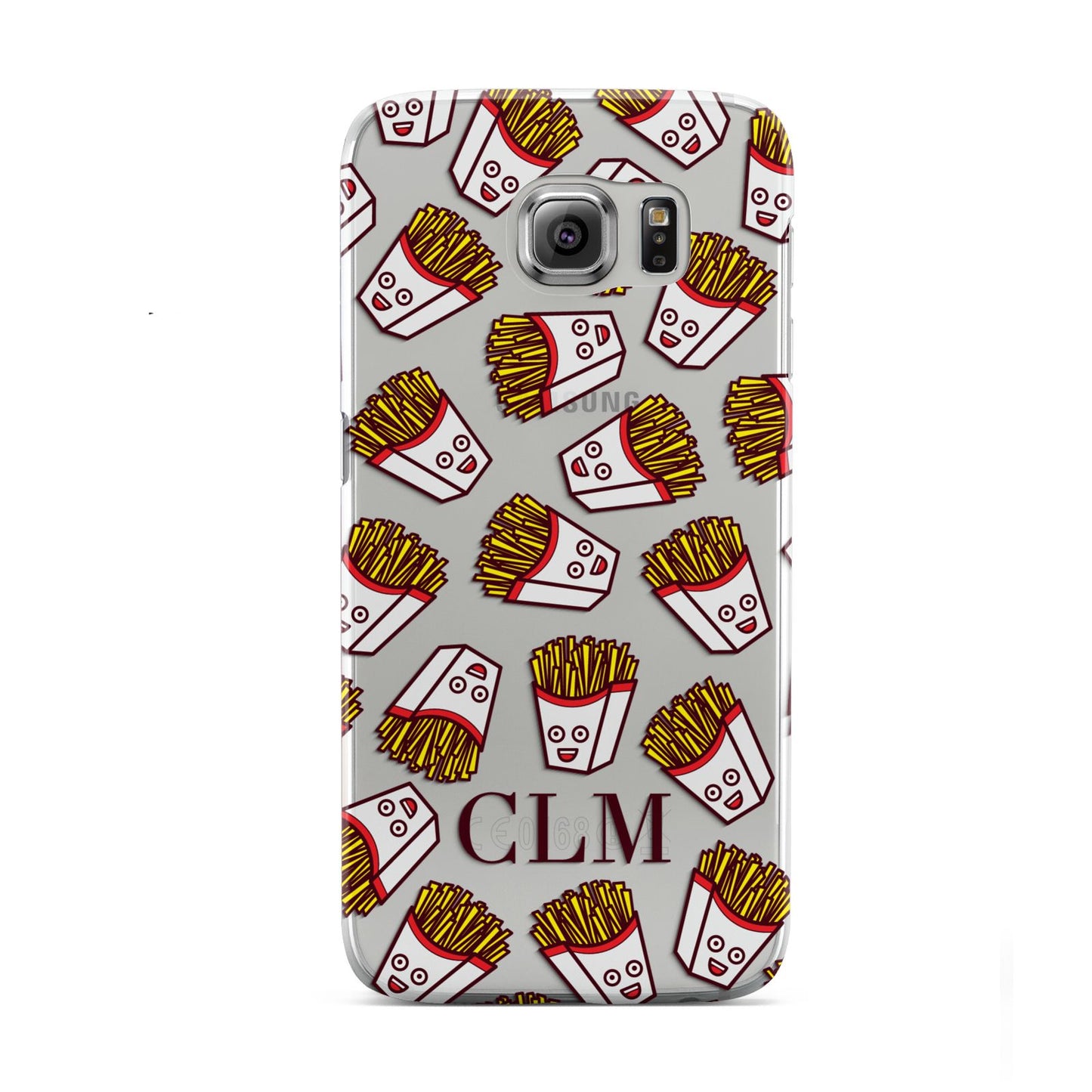 Personalised Fries Initials Clear Samsung Galaxy S6 Case