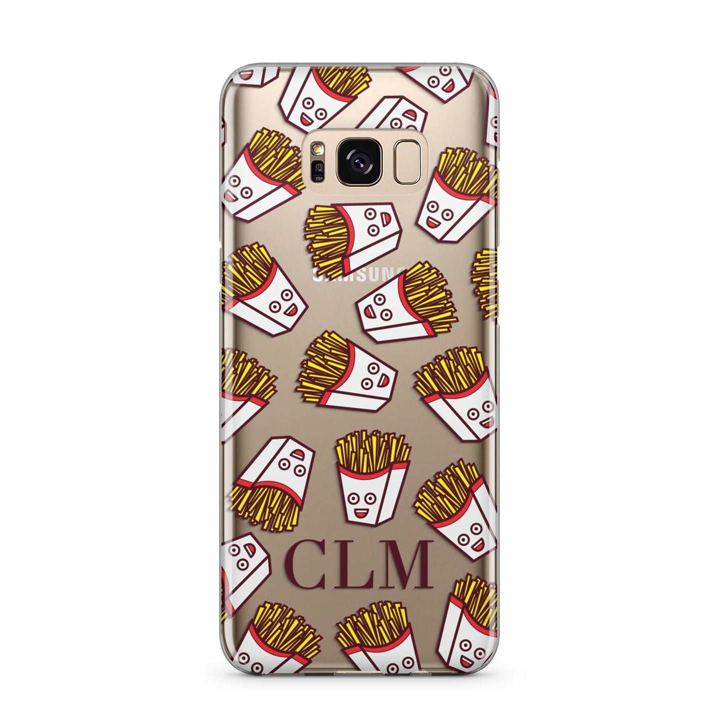 Personalised Fries Initials Clear Samsung Galaxy S8 Plus Case