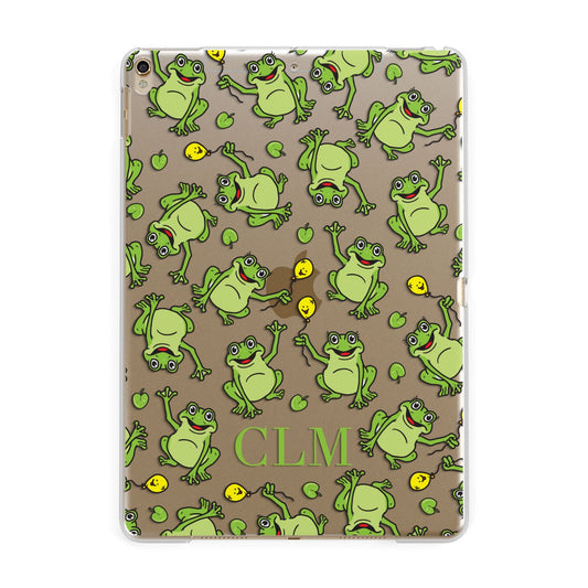 Personalised Frog Initials Apple iPad Gold Case