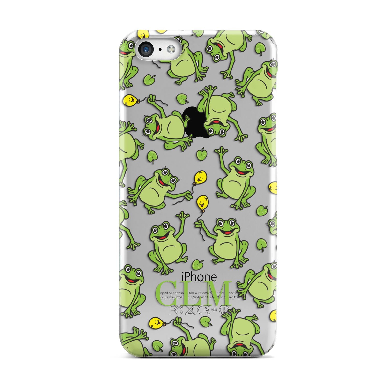 Personalised Frog Initials Apple iPhone 5c Case