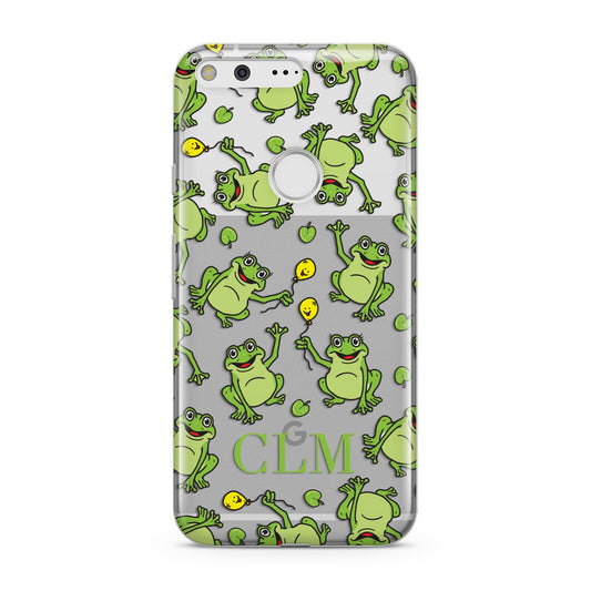 Personalised Frog Initials Google Pixel Case