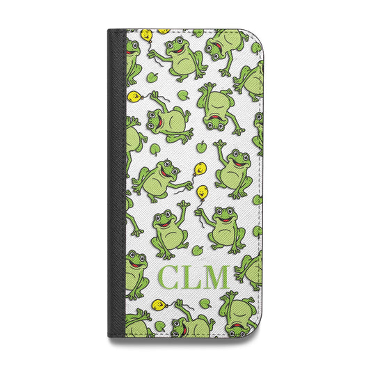 Personalised Frog Initials Vegan Leather Flip Samsung Case